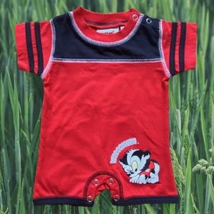 Baby Bucky Badger Romper. 0-3 mo